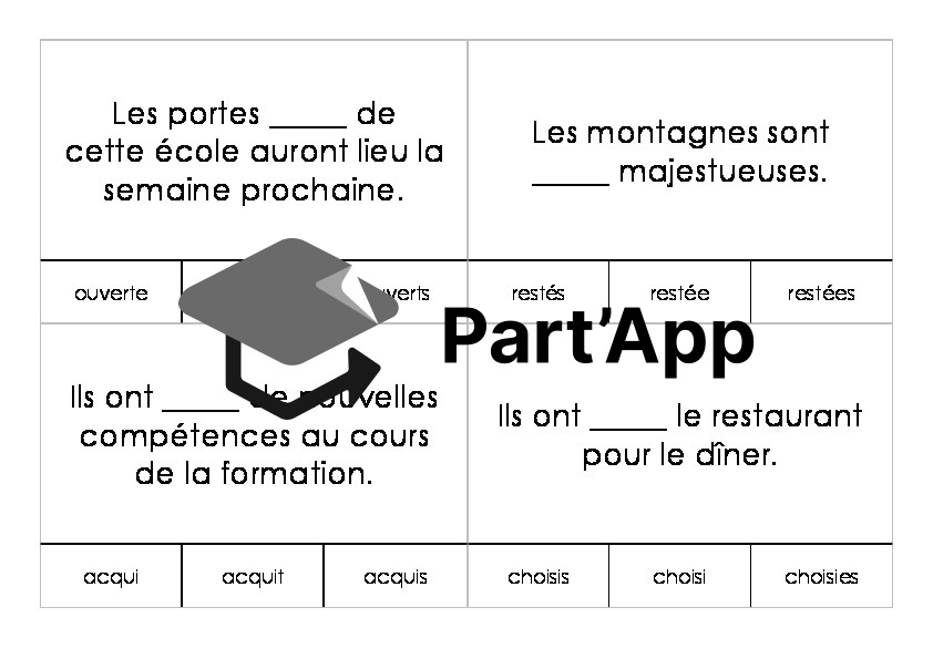 Cartes à pince sur les participes passés_8