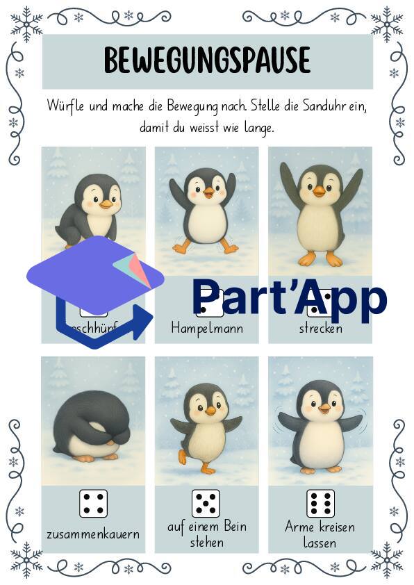 Plakat Bewegungspause Pinguin_2