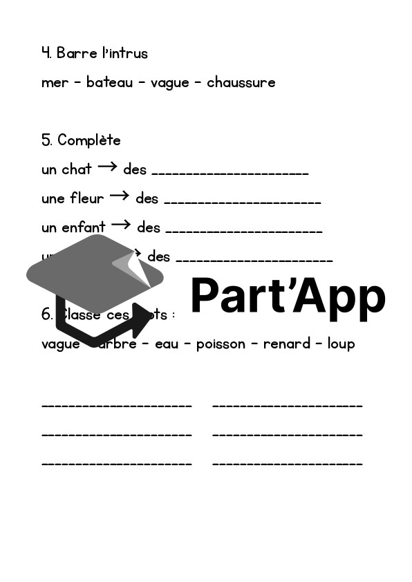Ceinture d'orthographe 🟠 orange – Genre, nombre et champ lexical_10