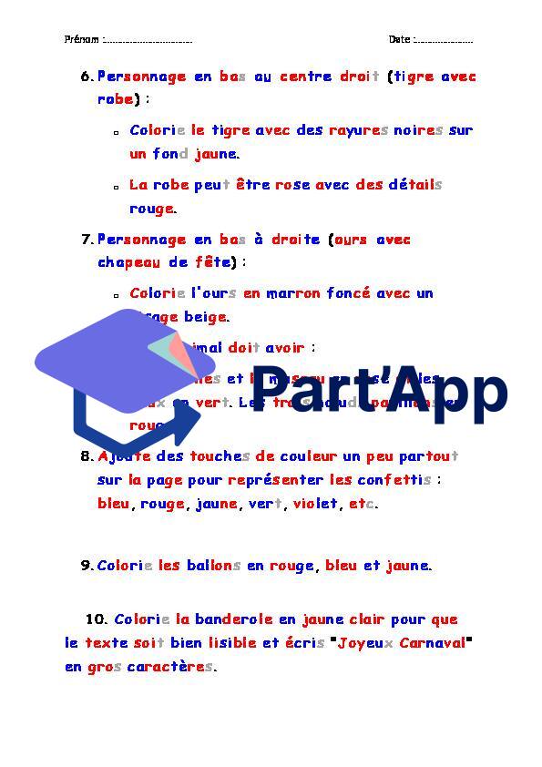 Coloriage Carnaval avec consignes (lecture)_7