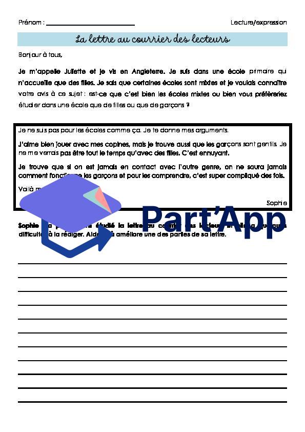 Français 7H-8H - La lettre au courrier des lecteurs (fiche d'exercice)_2