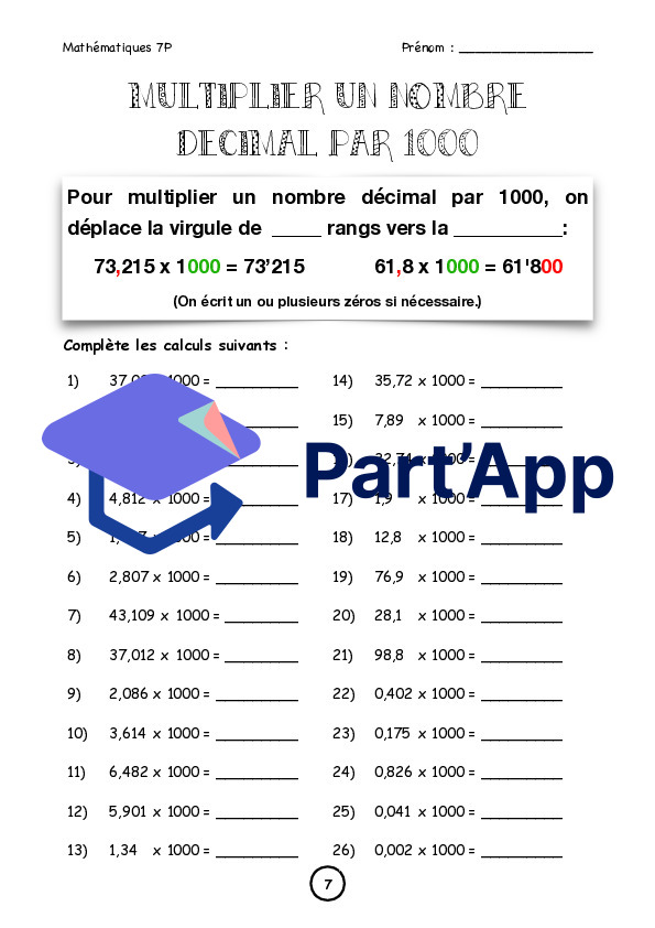Calcul mental - Multiplications et divisions par 10, 100 et 1000_36