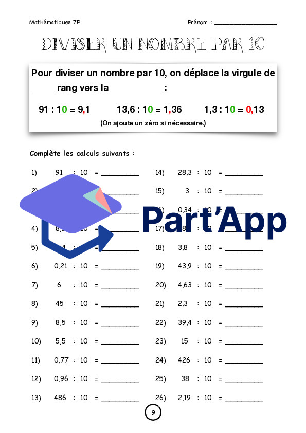 Calcul mental - Multiplications et divisions par 10, 100 et 1000_38