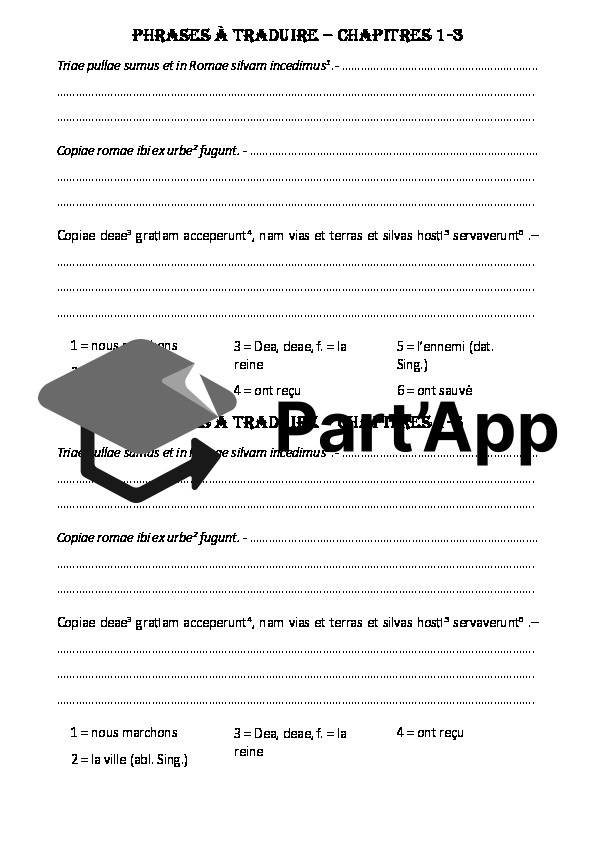 Latin Forum_9H_Phrases à traduire_Vocabulaire chapitres 1-3_2