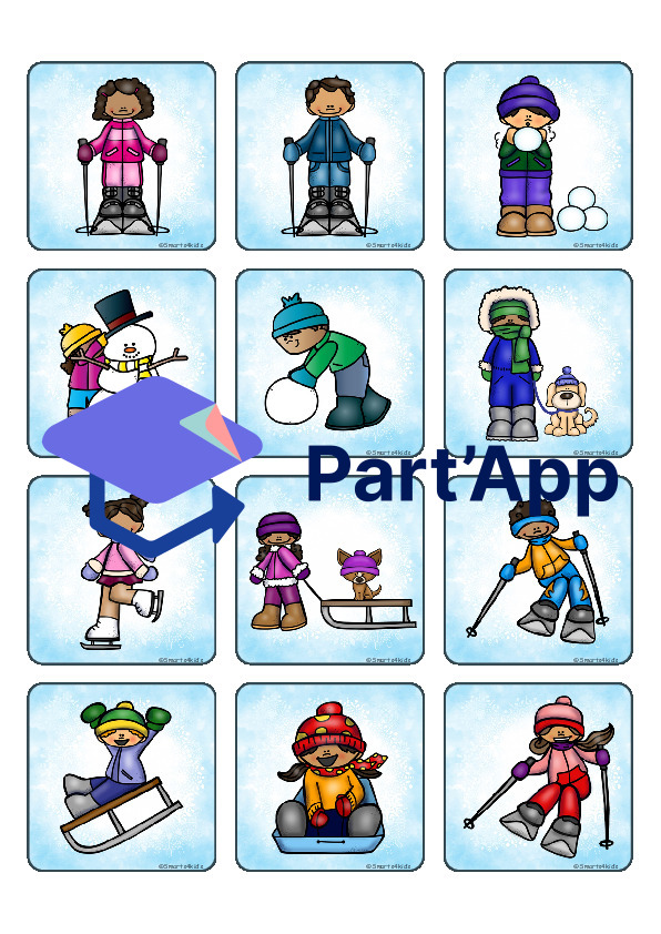 🎿 Memory® Sports d'hiver Activités hivernales DaZ_3