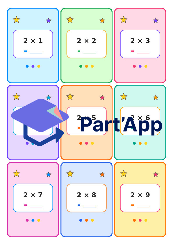 Fiches de révision sur la multiplication de 1 à 9_4