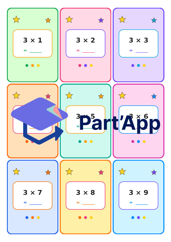 Fiches de révision sur la multiplication de 1 à 9_5