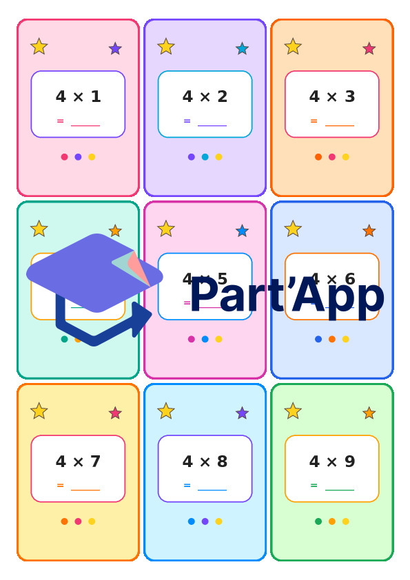 Fiches de révision sur la multiplication de 1 à 9_6