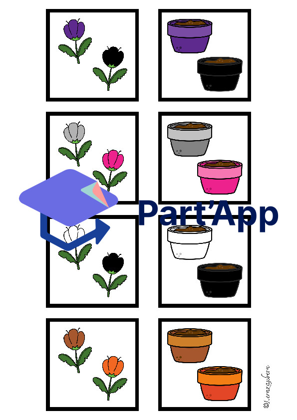 Merkspiel und Visuelle Wahrnehmung: Blumen / Frühling_8