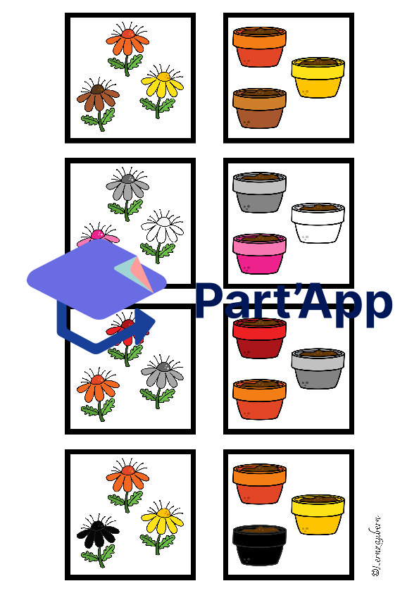 Merkspiel und Visuelle Wahrnehmung: Blumen / Frühling_10