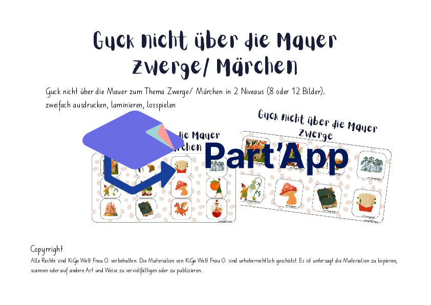 Guck nicht über die Mauer Zwerge/ Märchen_2
