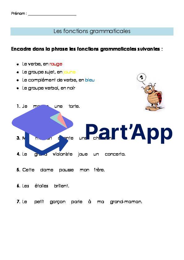 Français 7H-8H - Classes et fonctions grammaticales (fiche d'exercices 2)_3