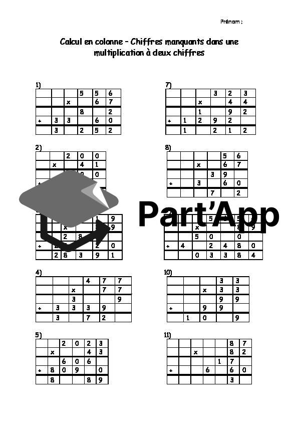 fiche multiplication à deux chiffres avec 2 chiffres manquants_2