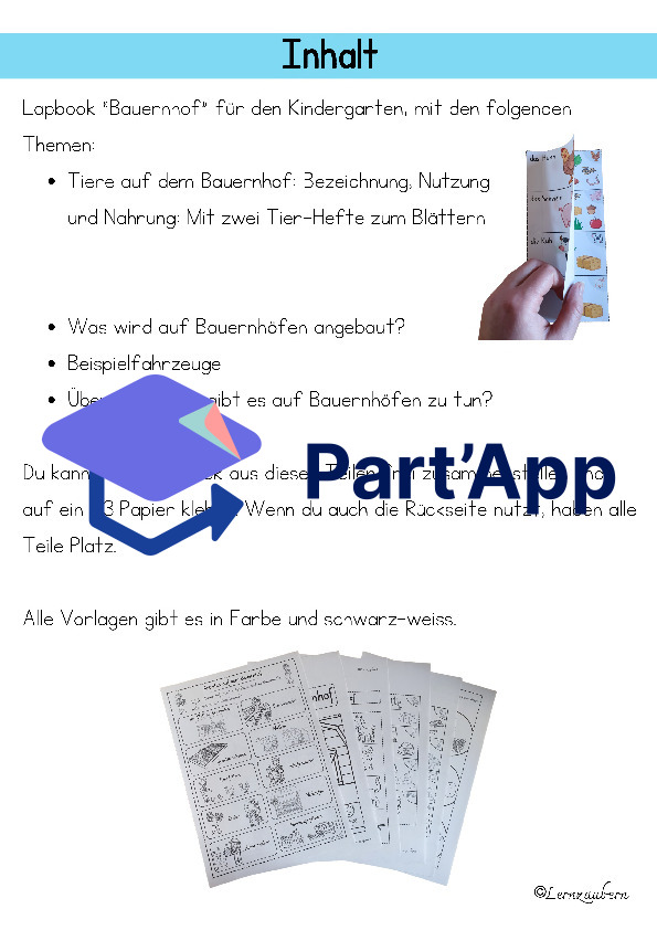 Lapbook Bauernhof für den Kindergarten_159