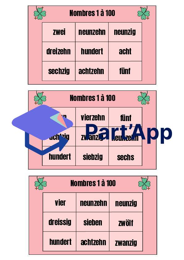 Loto allemand : unité 2_3