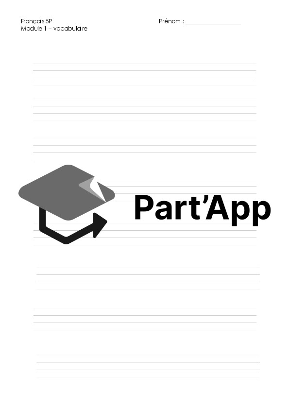 Module 1 - 5P : vocabulaire -> dossier dictée_6