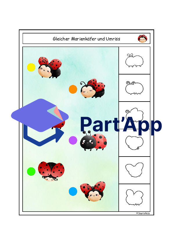 🐞Carte à clipser « Coccinelle » Regarde bien_4