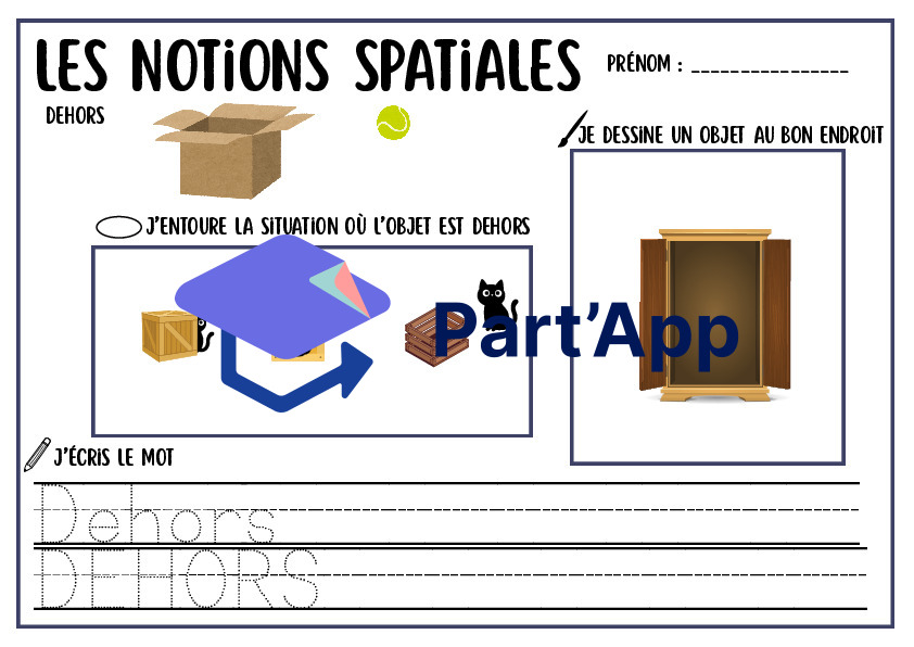 MON DOSSIER DES NOTIONS SPATIALES — Topologie, Repérage, Graphisme et Manipulation | 1H - 2H (Cycle 1)_60