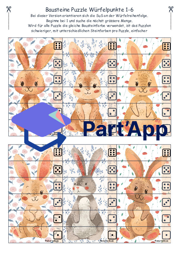 🐰 Puzzle numérique lapin 1-6 blocs à emboîter_3
