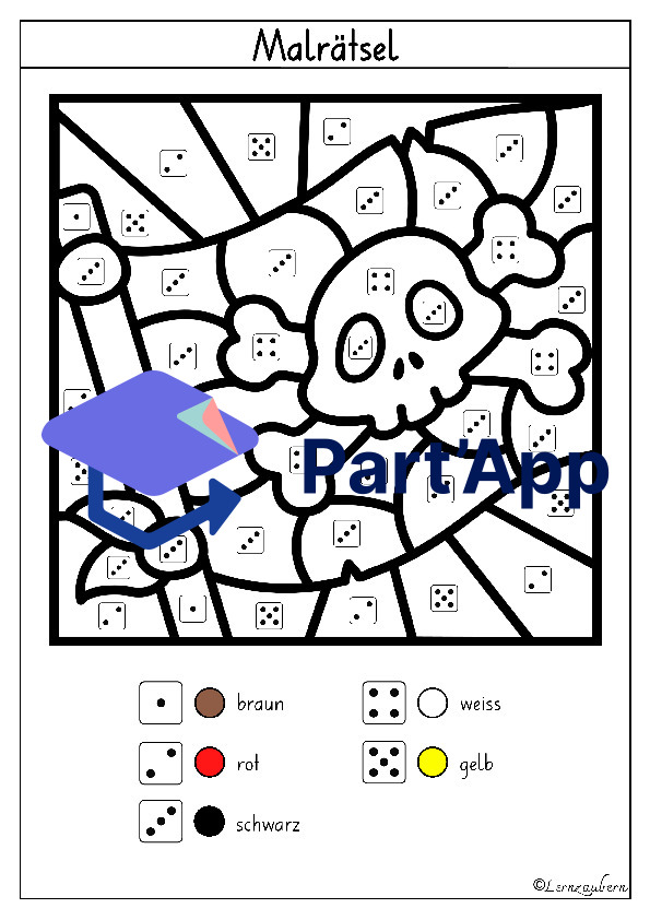 Malen nach Zahlen: Piraten (Kindergarten + 1. Klasse)_3