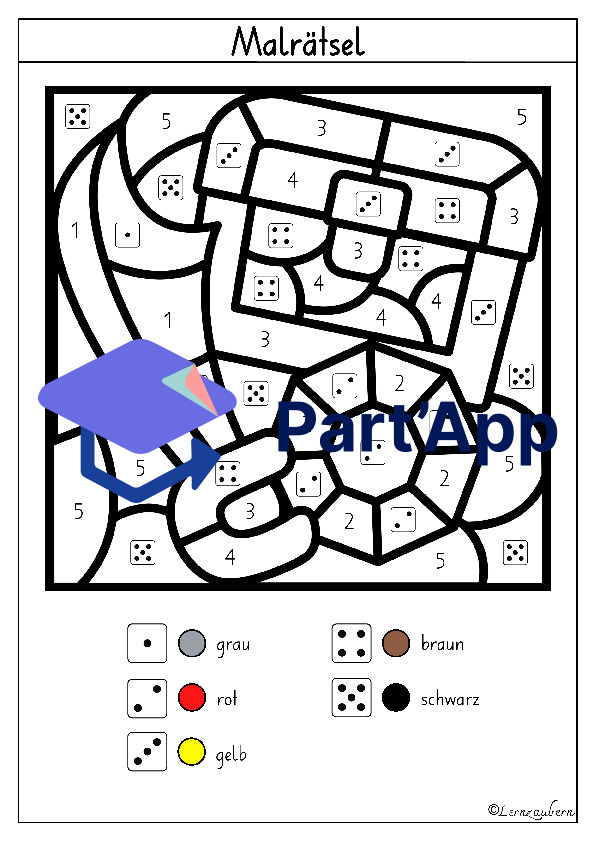 Malen nach Zahlen: Piraten (Kindergarten + 1. Klasse)_4