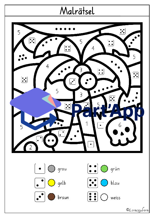 Malen nach Zahlen: Piraten (Kindergarten + 1. Klasse)_7