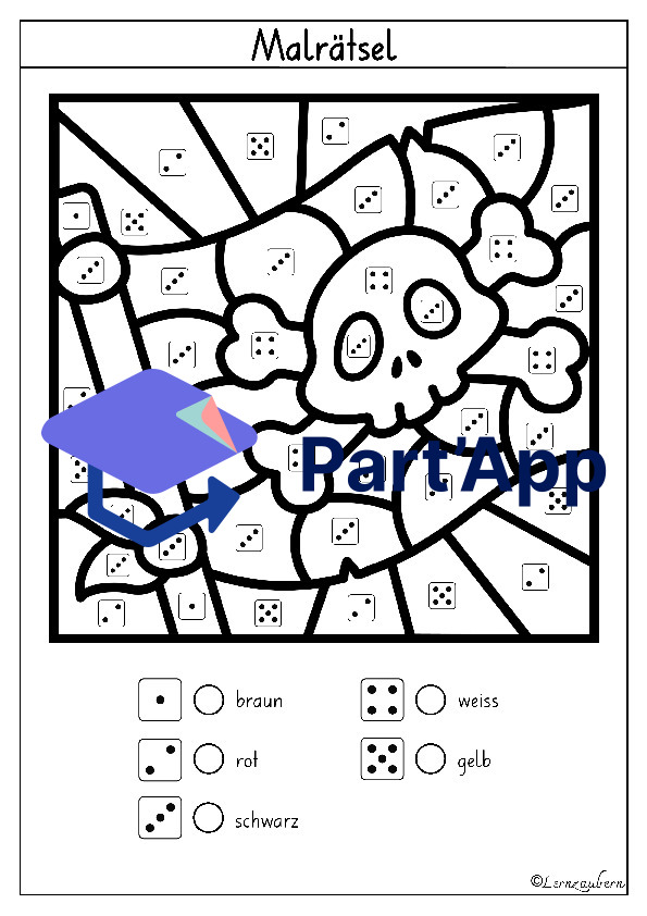 Malen nach Zahlen: Piraten (Kindergarten + 1. Klasse)_11