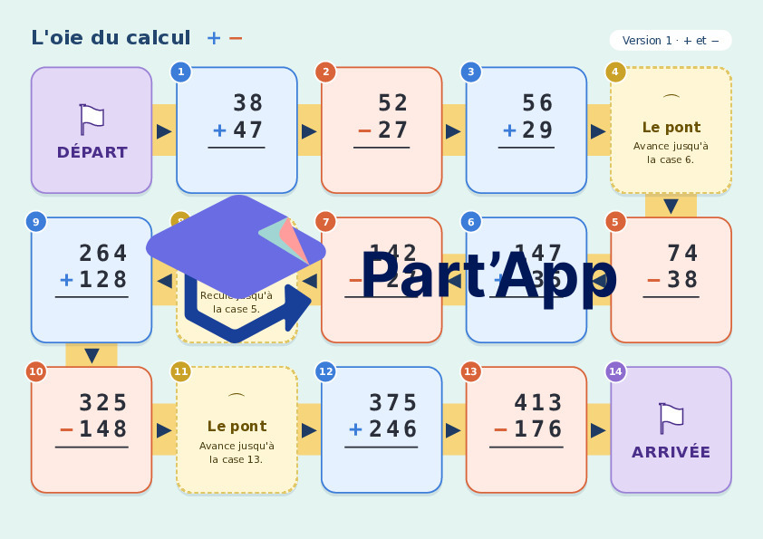 Jeu de l’oie « L’oie du calcul » (2 versions)_2