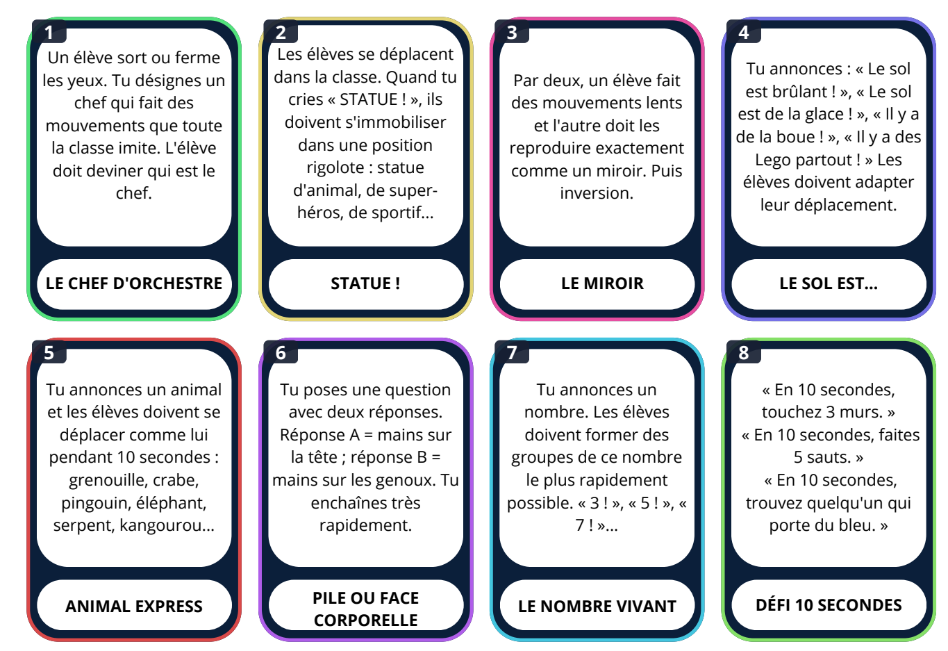 40 petits défis pour bouger en classe !_3