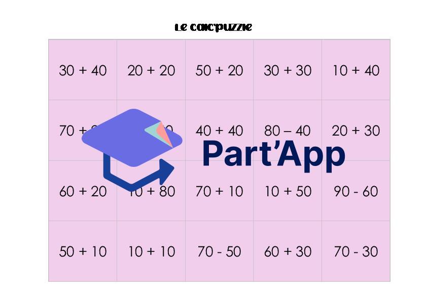 Calc'puzzles des soustractions - 4P_10