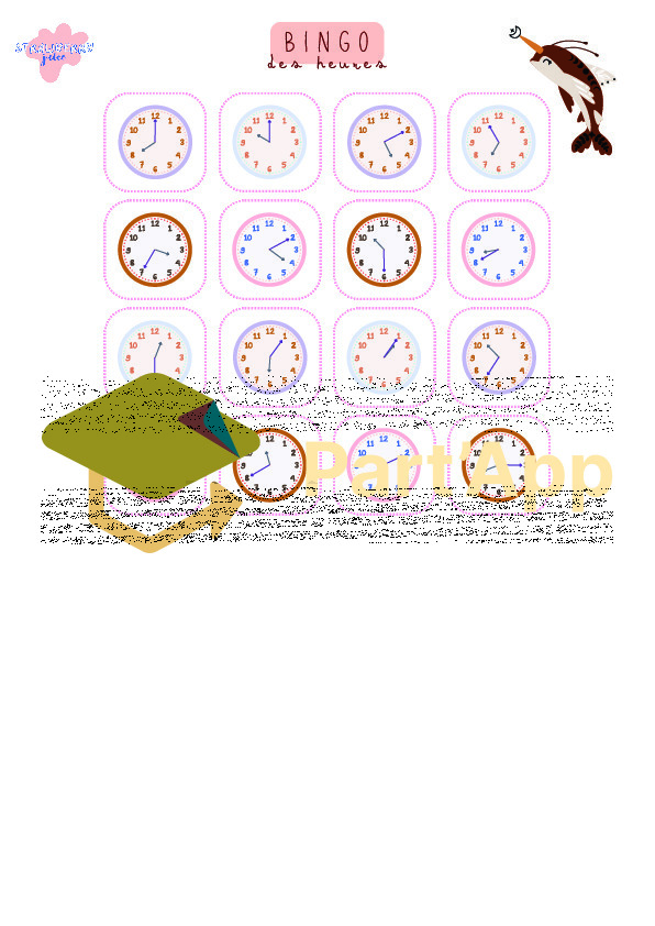 4P 5P - math & histoire - les heures - bingo_3