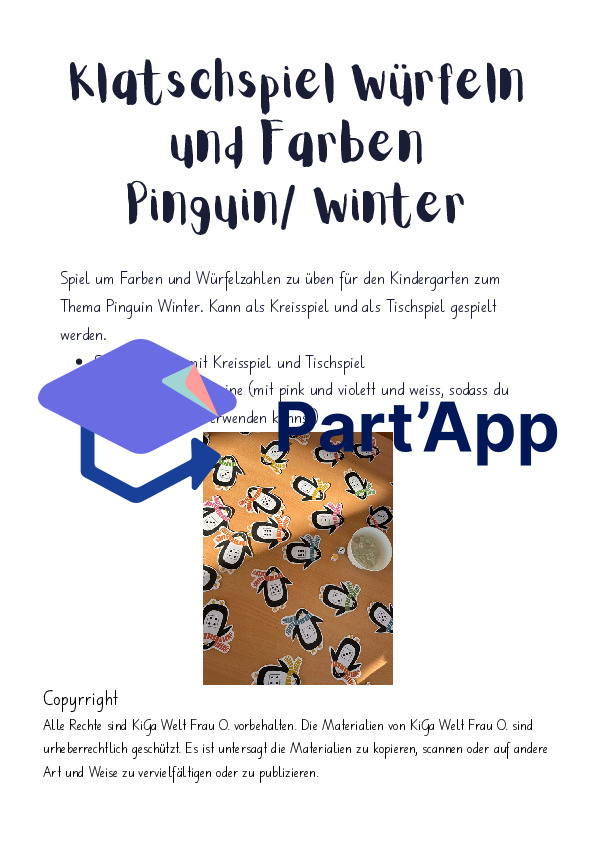 Jeu de gifles Dés et couleurs Pingouin_2