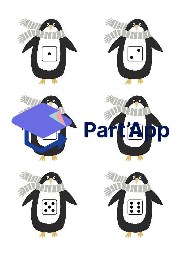 Jeu de gifles Dés et couleurs Pingouin_11