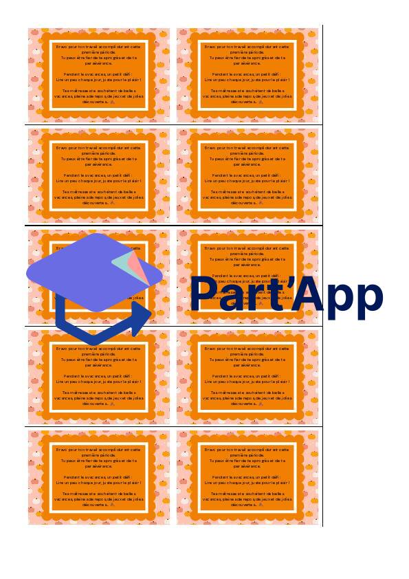 étiquettes à coller dans le carnet de devoirs pour valider la période_2