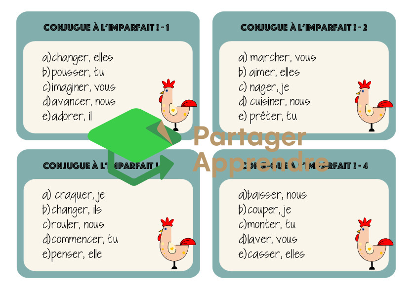 Conjugue à l'imparfait - cartes à tâches_2