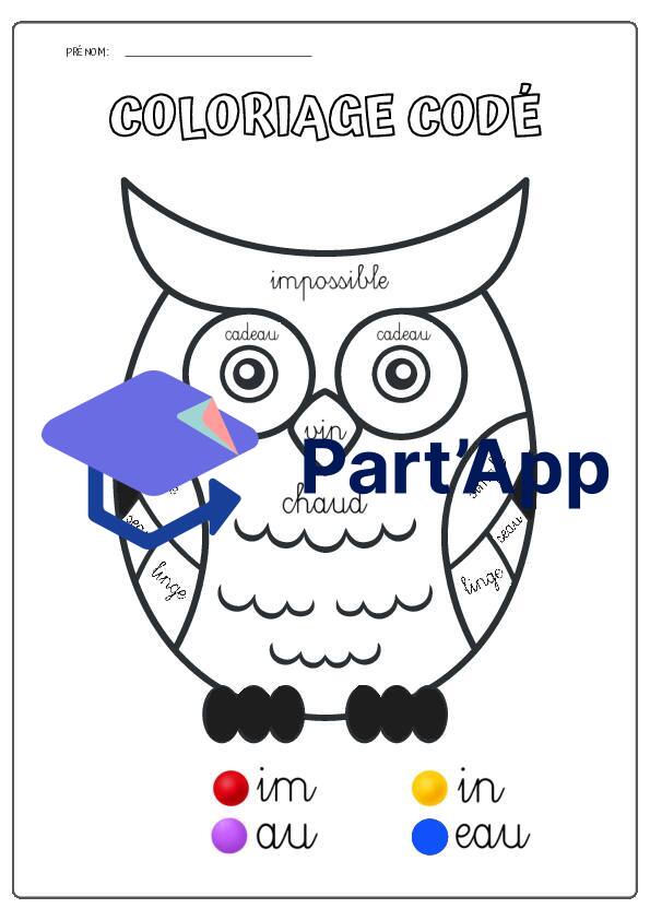 Coloriage codé -in -im -eau -au_2