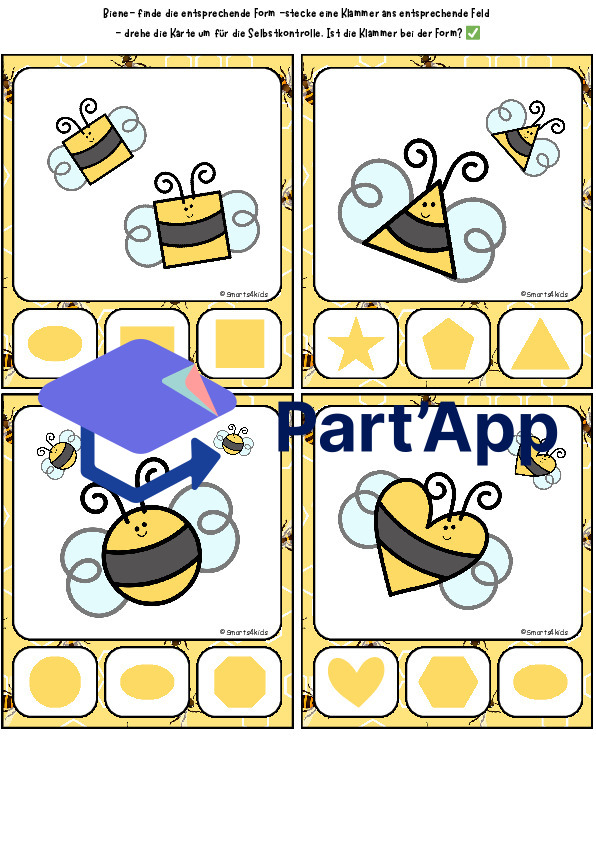 🐝 Abeille cartes à agrafer formes Bourdon printemps_2