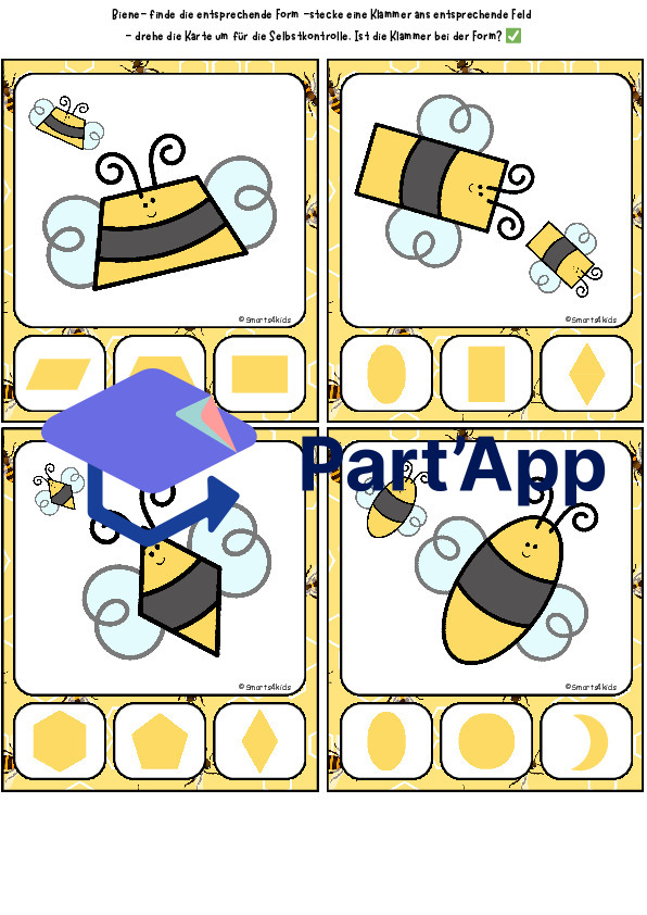 🐝 Abeille cartes à agrafer formes Bourdon printemps_4