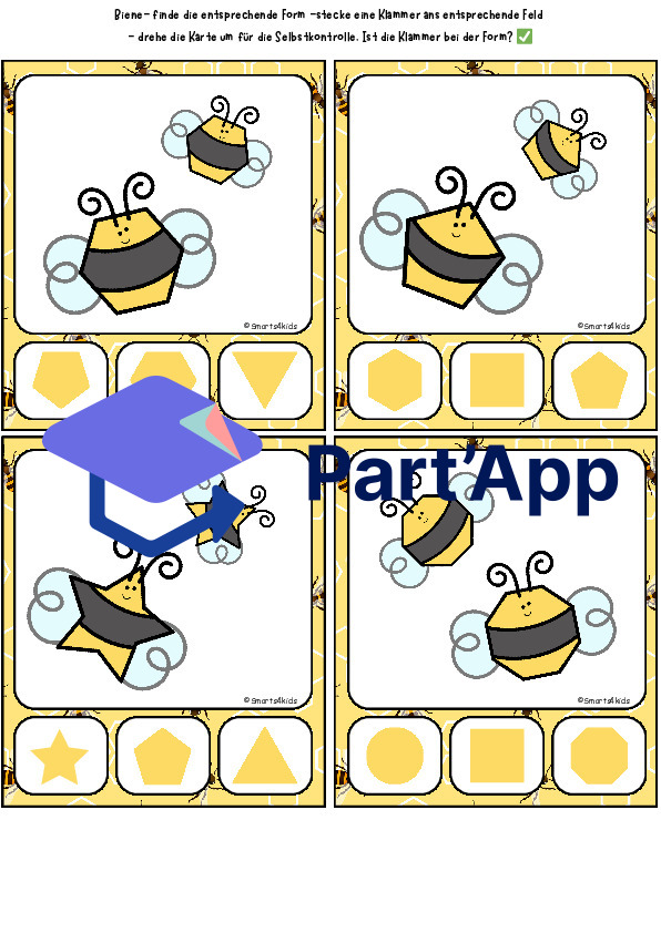 🐝 Abeille cartes à agrafer formes Bourdon printemps_6