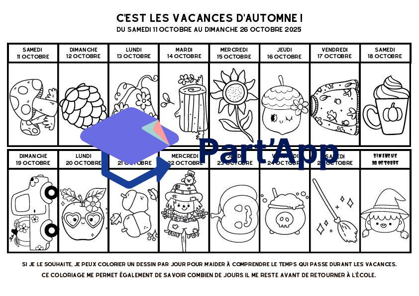 Coloriage des vacances d'automne_2