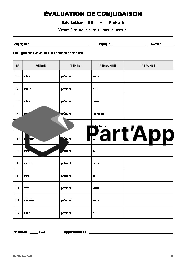 Entraînement et évaluation de conjugaison 5h et 6h début d’année_3