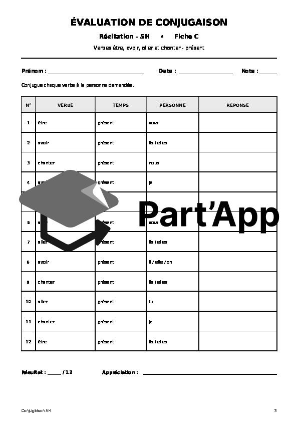 Entraînement et évaluation de conjugaison 5h et 6h début d’année_4