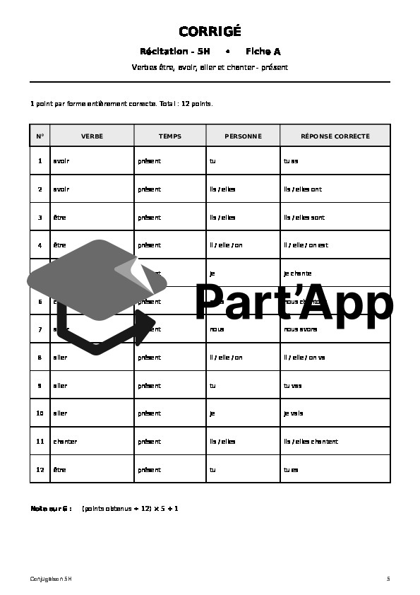 Entraînement et évaluation de conjugaison 5h et 6h début d’année_6