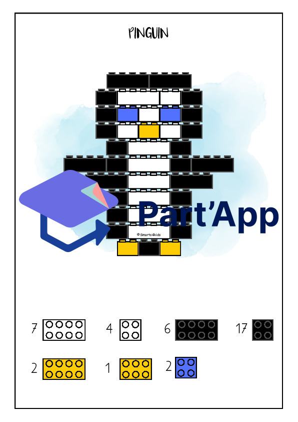 🐧 Plan de construction pingouin briques à pincer Lego_22