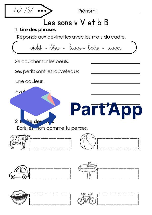 Fiches des sons V et B avec les nouveaux MER 3H_16