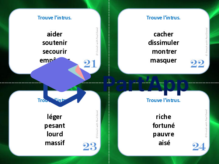 Synonymes : Trouve l'intrus - 28 CÀT_27