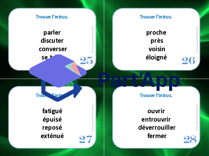 Synonymes : Trouve l'intrus - 28 CÀT_28