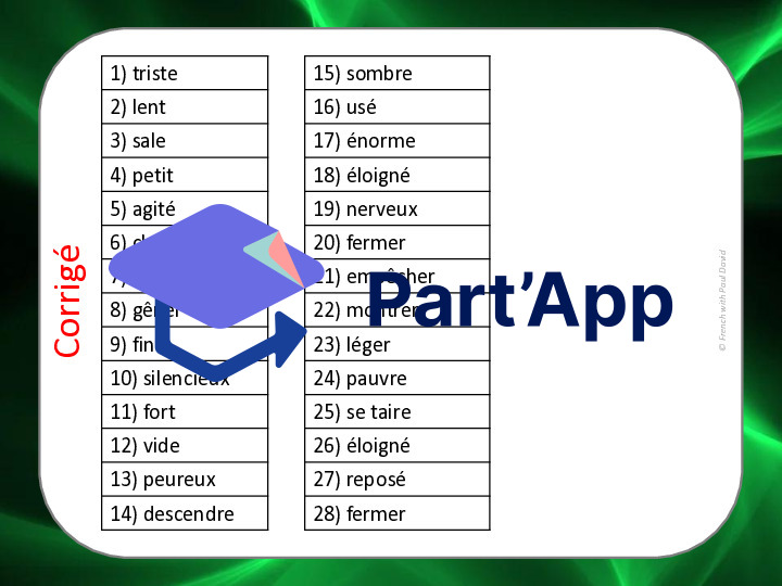 Synonymes : Trouve l'intrus - 28 CÀT_30