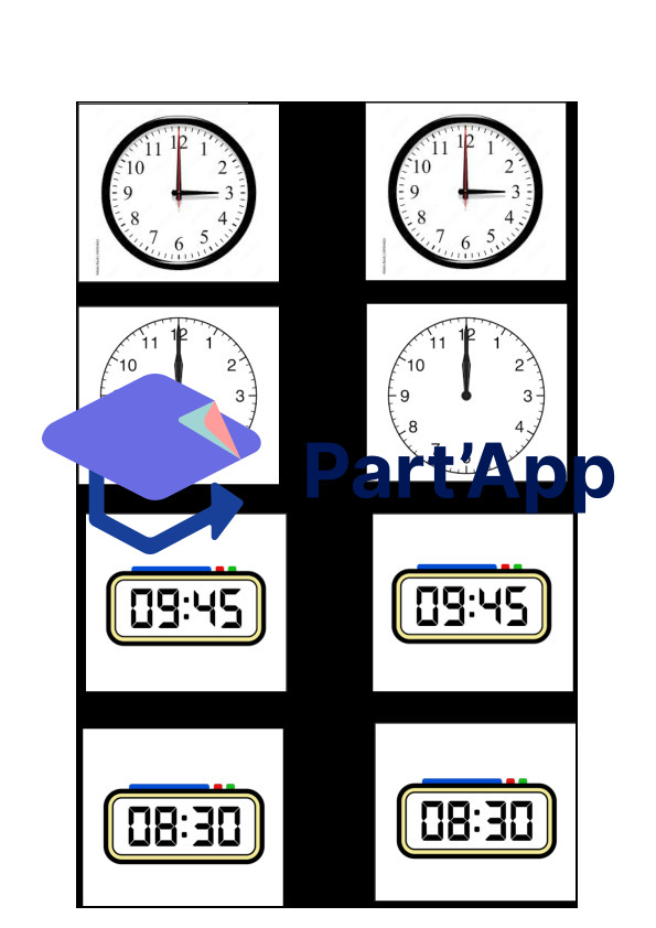 Memory sur les heures avec corrigé_2