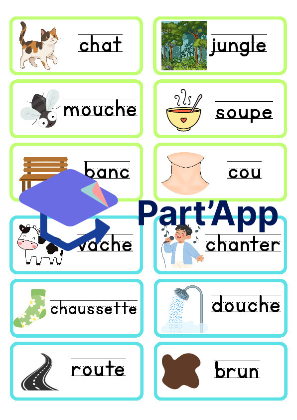 Chasse aux mots - entraînement sons "ch", "ou", "un" et "an"_2